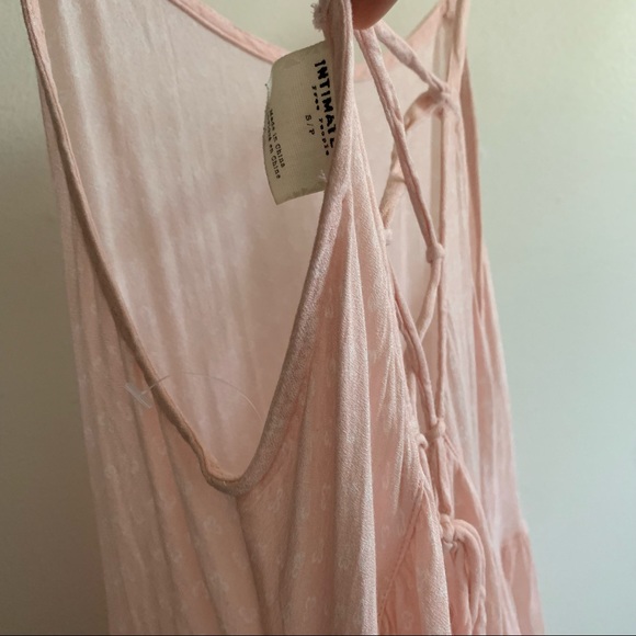 Free People Pink Circle of Flower Lace Up Dress - Picture 4 of 4